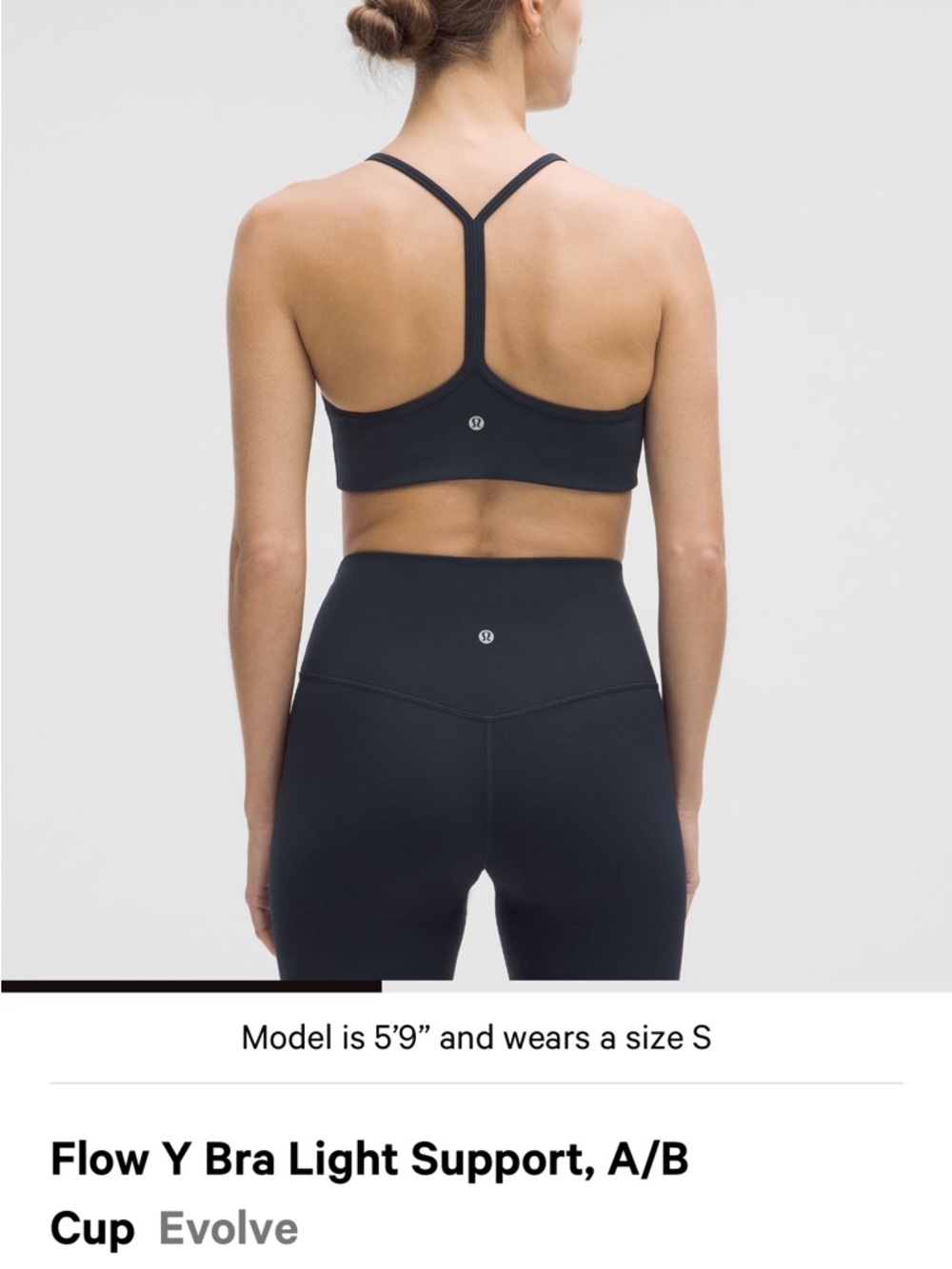 NWOT Lululemon Flow Y Bra - Navy - Picture 4 of 4